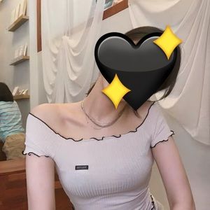 very cute off the shoulder crop top